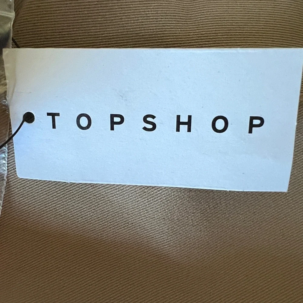 Topshop Women's Tan Belted‎ Blazer Jacket Size 4 NEW